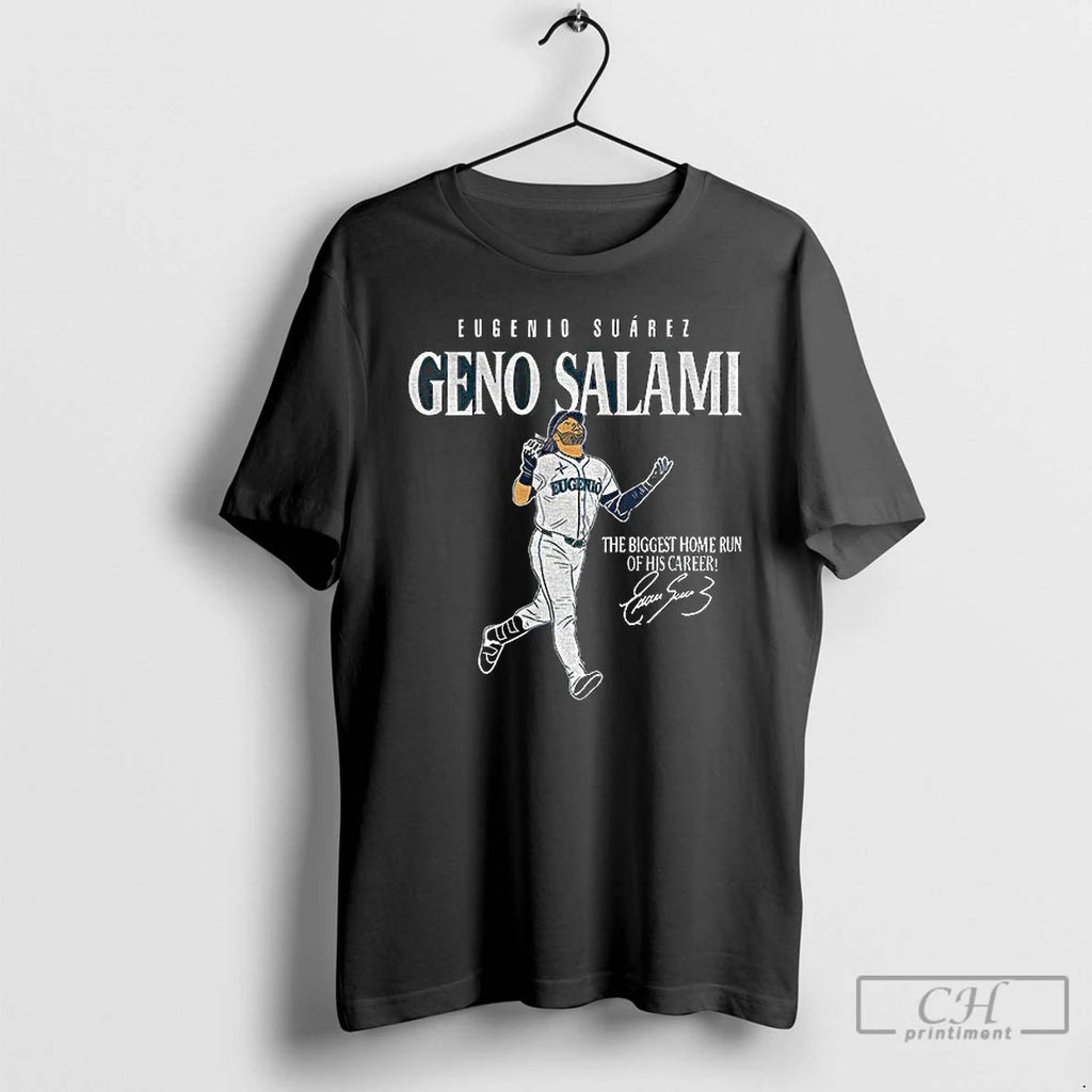 Classic Geno Salami Eugenio Suarez The Biggest Home Run Of His Carrers Signature T Shirts
