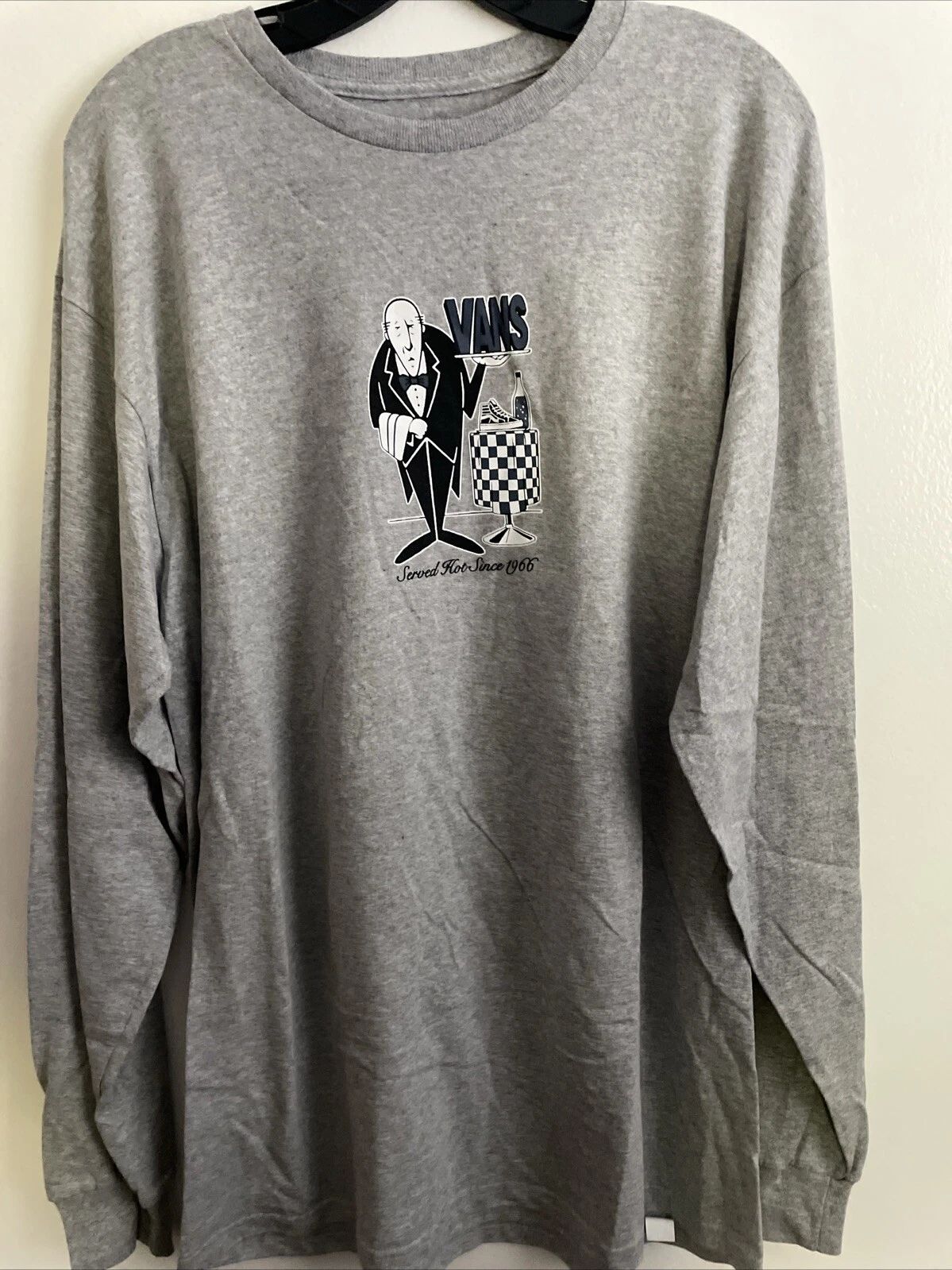 New VANS Mens Street Style Graphic Art Long Sleeve Tee Casual T Shirt Size L