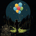 A Teddy Bear Holding Balloons Fantasy Mens T-Shirt 100% Cotton