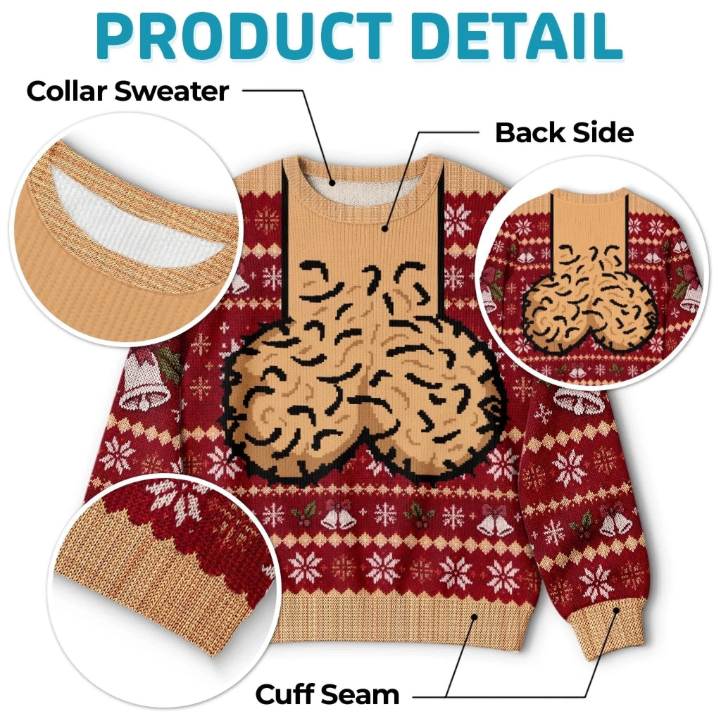 Custom Funny Ugly Sweatshirt - Personalized Christmas Birthday Gifts For Men - Jingle Balls All The Way Today
