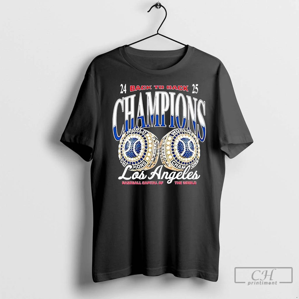 Classic La Dodgers 2025 Back To Back Rings Champions