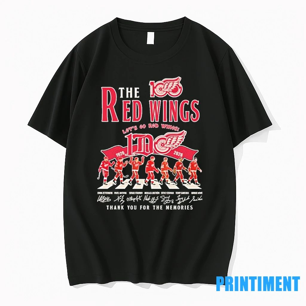 The Red Wings Hockey Abbey Road 100th Anniversary 1926 2026 Lets Go Red Wings Tshirts