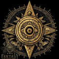 A Fantasy Gold Compass Mens Light Cotton T-Shirt