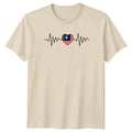 Stylish T-Shirt Heartbeat EKG Malaysia Flag Gift For Him And Her