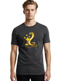 Snake-With-Stars-4 Mens Graphic Tee, 100% Cotton, Casual Summer Wear