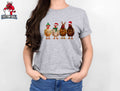 Cute Christmas Chickens Shirt, Farm Chickens T-Shirt, Animals Christmas Tee