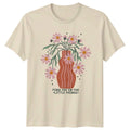 Find Joy In The Little Womens T-Shirt Boho Floral Lifestyle Birthday Gift