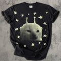 Y2K Alien Cat Meme Shirt Weirdcore Funny Kitten Retro Graphic Tee