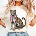 Leopard with Bow Comfort Colors Tee