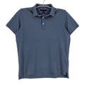 TOMMY HILFIGER Slim Fit Blue Polo Neck T-Shirt Men Size M