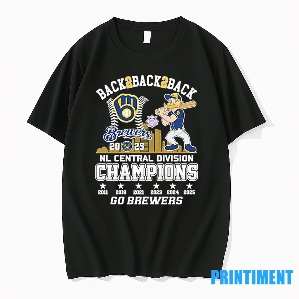 Milwaukee Brewers Back 3 Back Nl Central Division Champions Go Brewers Tshirts Sweater