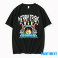 Merry Crisis Skull On Chimney Christmas Tshirts Sweater