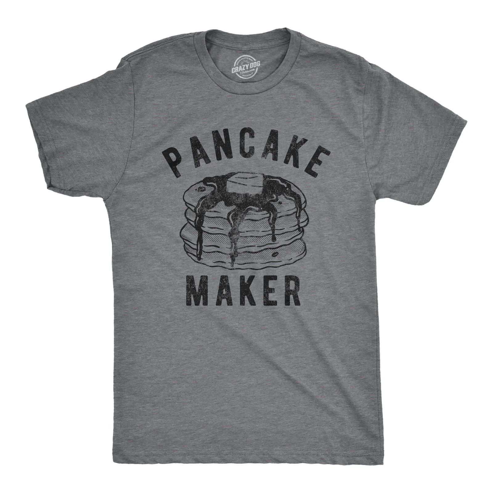 Mens Pancake Maker T Shirt Funny Breakfast Food Syrup Cute Morning Novelty Tee