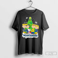 Classic Peanuts Characters Christmas Wearing West Virginia Mountaineers T Shirts