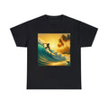 Unisex Adult T Shirt Surfing Beach Art Ocean African American Tropical Summer