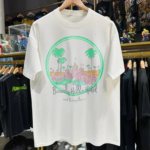 90s Beverly Hills Hotel & Bungalows Aged T-Shirt White L