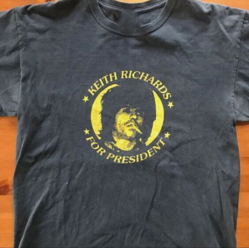 Keith Richards for President Short Sleeve Black Size S to 2345XL T-Shirt