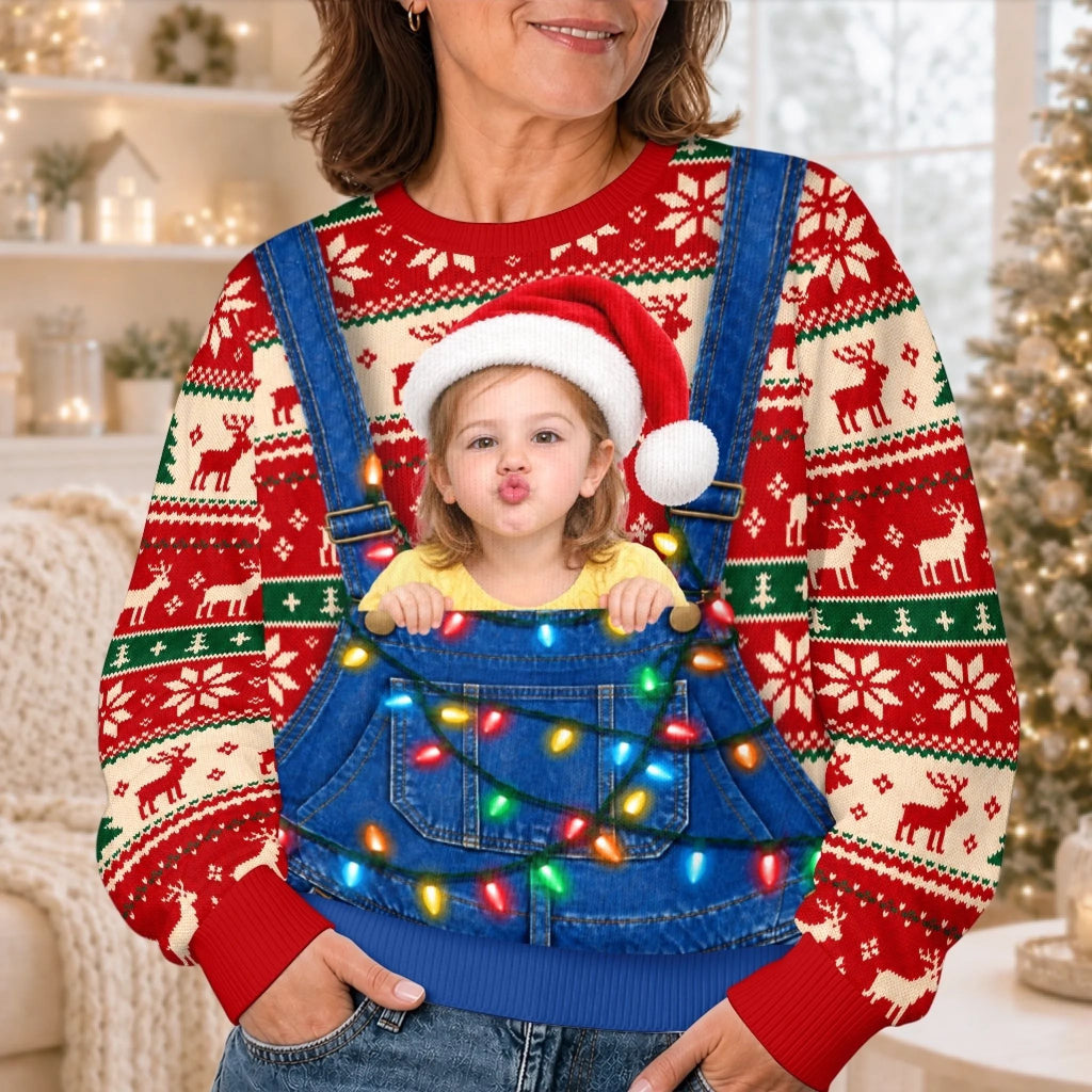 Custom Photo Christmas Family Gifts - Personalized Ugly Sweatshirt