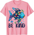 Be Kind Rainbow Fish Teacher Life Back To School Teaching T-Shirt