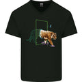 A SCI-FI Tiger Mens V-Neck Cotton T-Shirt