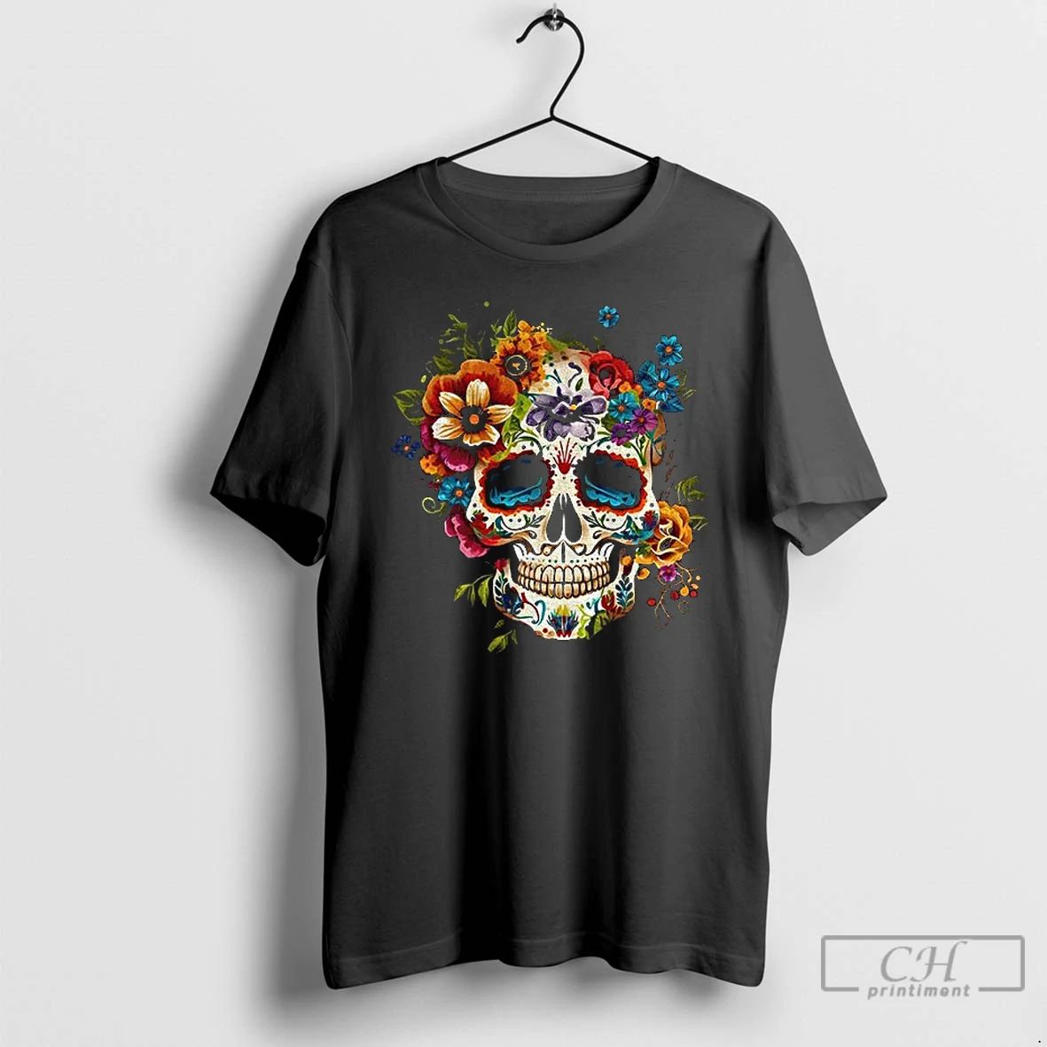 Classic Day Of The Dead Sugar Skull Dia De Los Muertos T Shirts