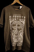 Country Music Style T Shirt,Street Style,Country MusicFan,Guitar,Unisex,Size:M