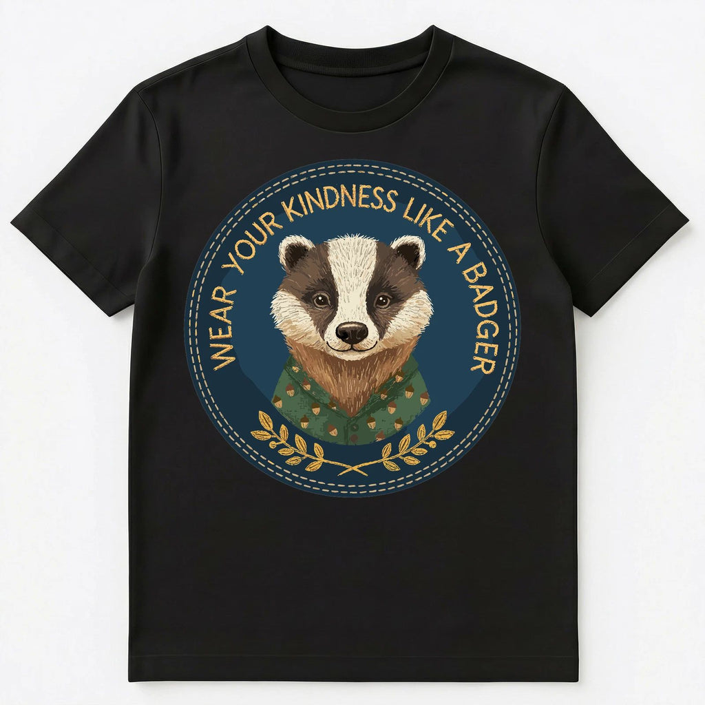 Charming Badger Kindness Humor Motivational Design Unisex T-Shirt