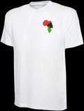 Embroidered African Flag Black Lady Motivational T Shirt, Unisex Adults T Shirt