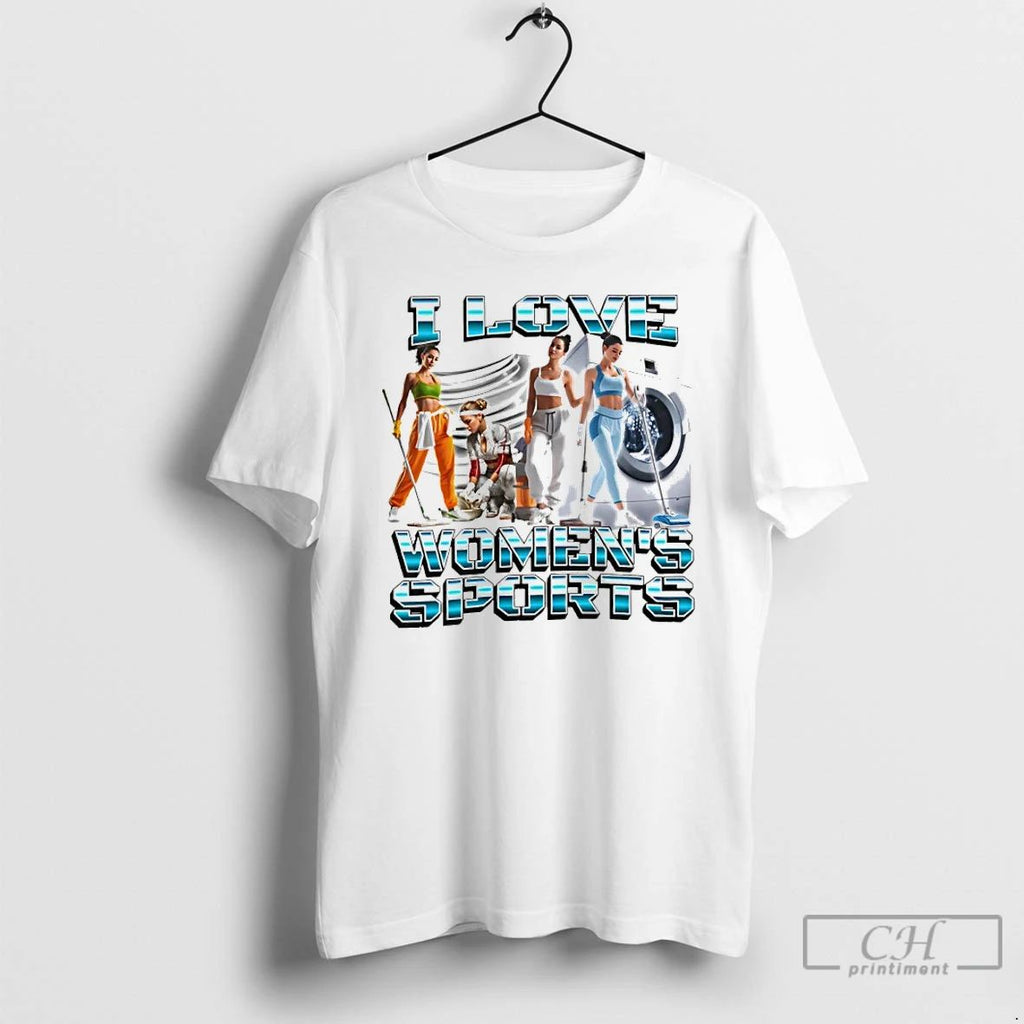 Classic I Love Womens Sports Housework T Shirts