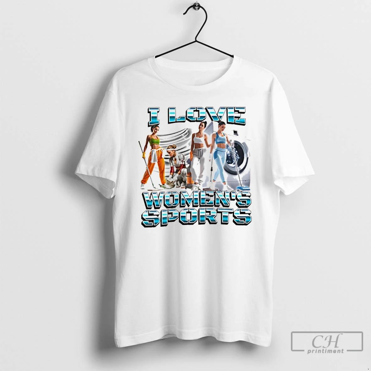 Classic I Love Womens Sports Housework T Shirts