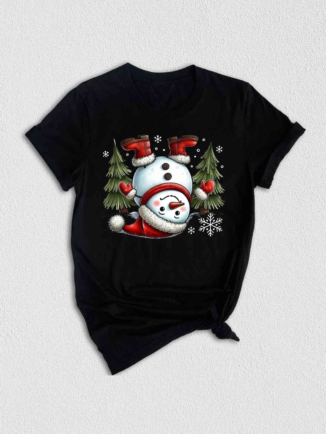 Cute Snowman Shirt, Christmas Tree Shirt, Cute Christmas Shirt, Snowman Shirt, S