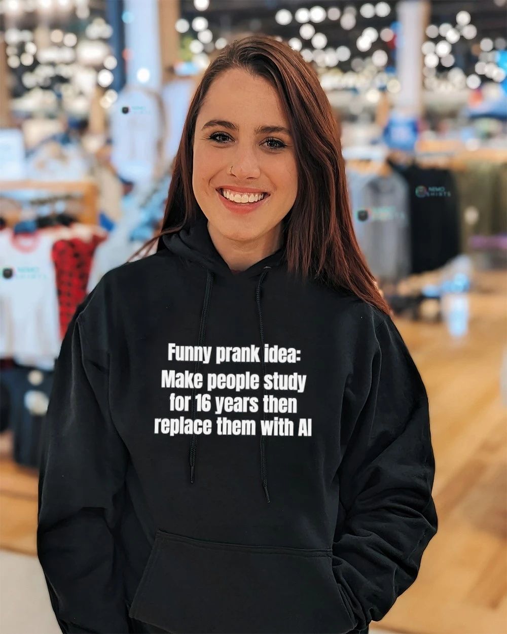 Funny Prank Idea Make People Study for 16 Years Then Replace Them with AI shirt