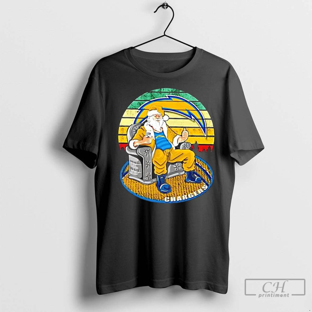 Premium Los Angeles Chargers X Santa Claus Christmas Vintage