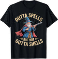 Outta Spells But Not Outta Shells Funny Fantasy T-Shirt S-4XL