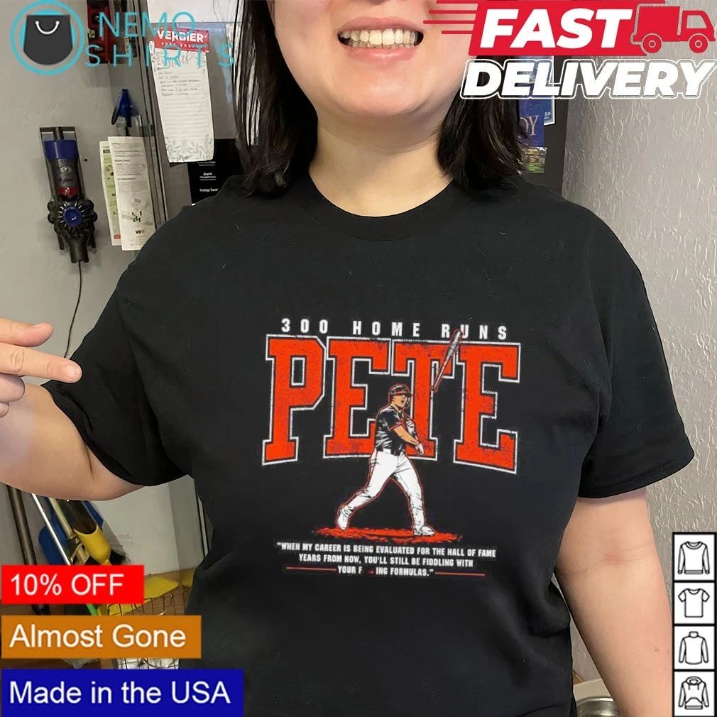 Pete Alonso 300th Home Run Bat Throw Baltimore Orioles shirt