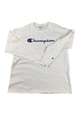 Champion Script Logo Long Sleeve T-Shirt White Size 2XLA-0036