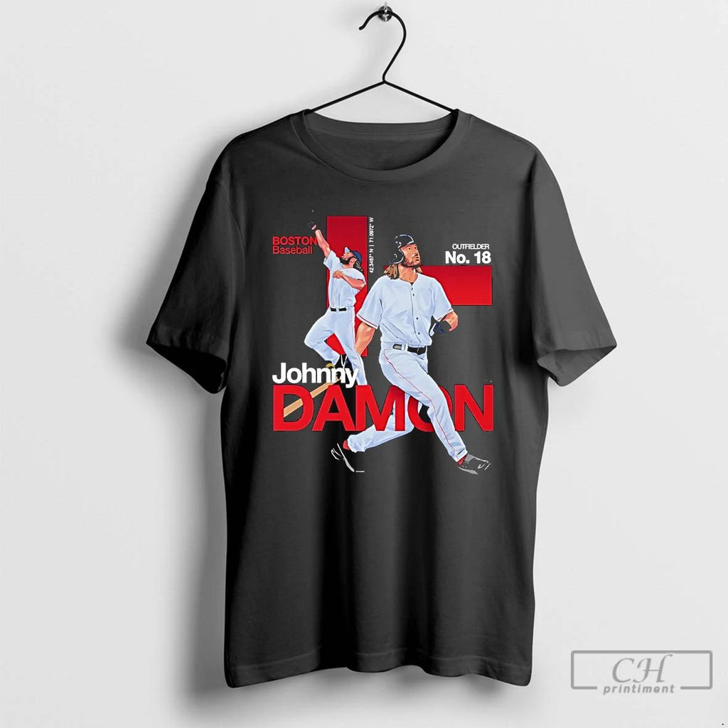 Classic Johnny Damon Modern Boston Red Sox T Shirts