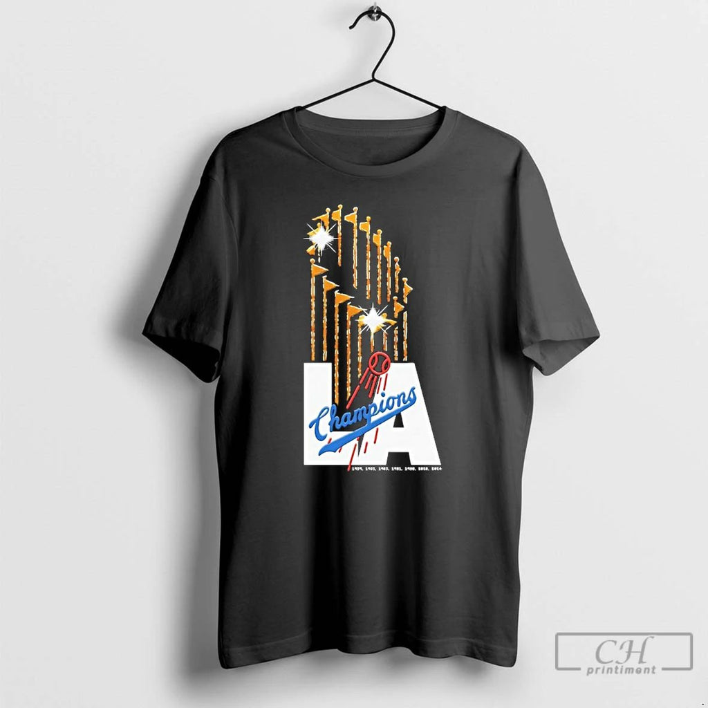 Classic Los Angeles Dodgers Won The 7x World Series Champions T Shirts
