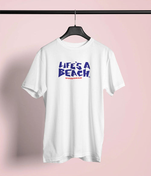 #Lifes a Beach Surf Gear 80s 90s Skateboard Skatef Size Usa Cotton