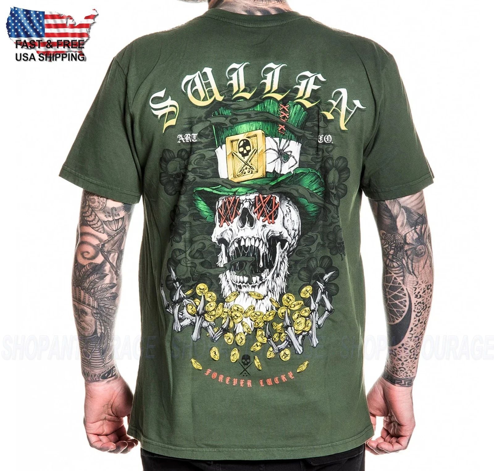 Sullen Art Collective per Sempre Lucky Premium SCM7889 T-Shirt Per Uomo