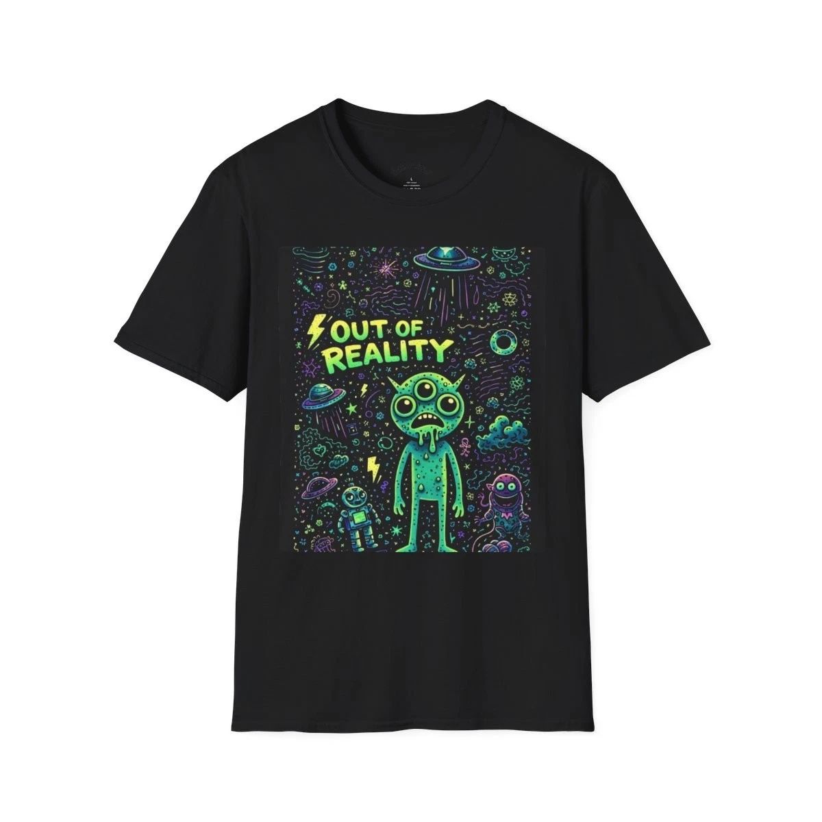Out of Reality Alien UFO T-Shirt | Space Sci-Fi Graphic Tee