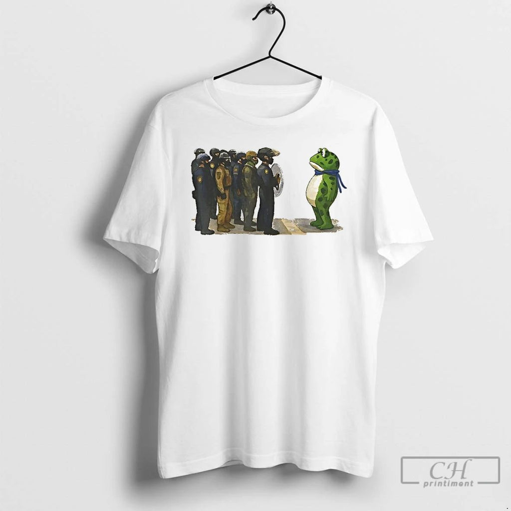 Classic Portland Frog Protest Anti Ice Fdt Resistance T Shirts