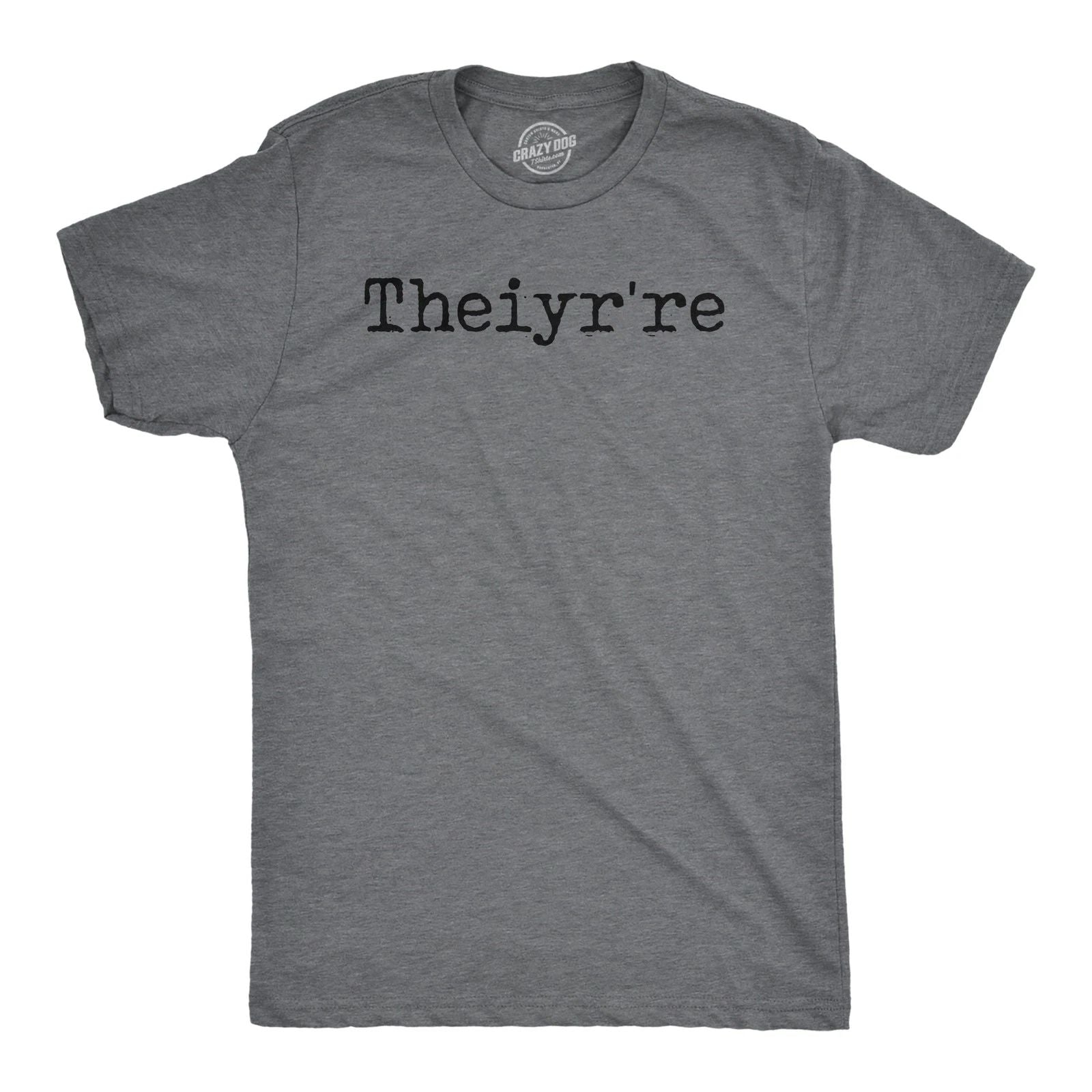 Mens Funny T Shirts Theiyr're Spelling Joke Sarcastic Tee for Men