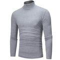 Men Roll Neck Cotton Lightweight Jumper T-Shirt Turtle Long Sleeve 50% OFF