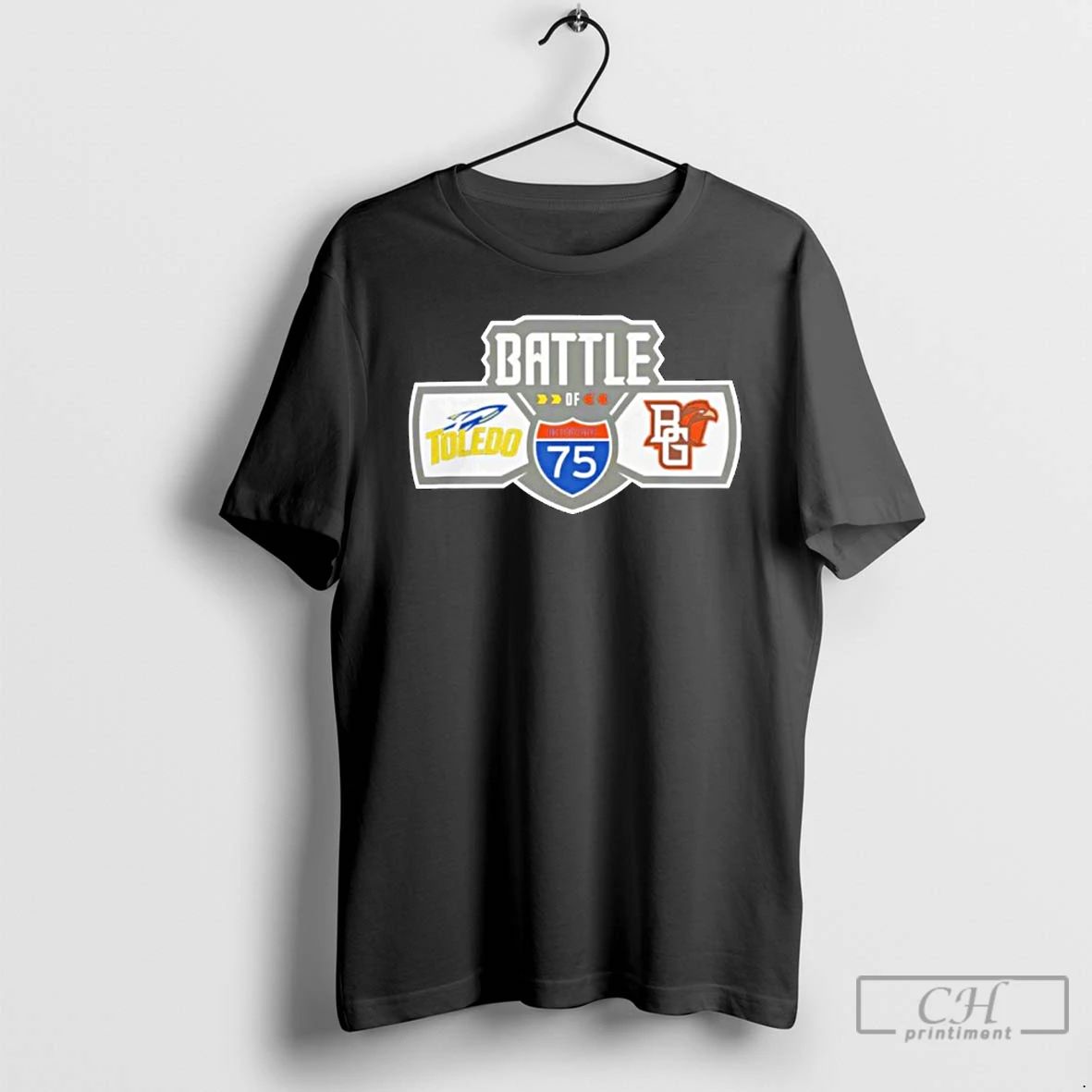 Classic Bowling Green Falcons Vs Toledo Rockets Football Battle Of I 75 Logo T Shirts