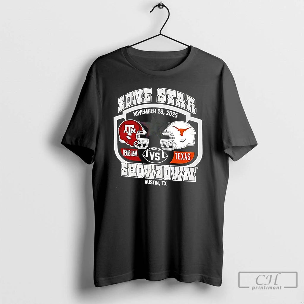 Premium Texas Am Vs Texas Longhorns Lone Star Showdwon Helmets T Shirts