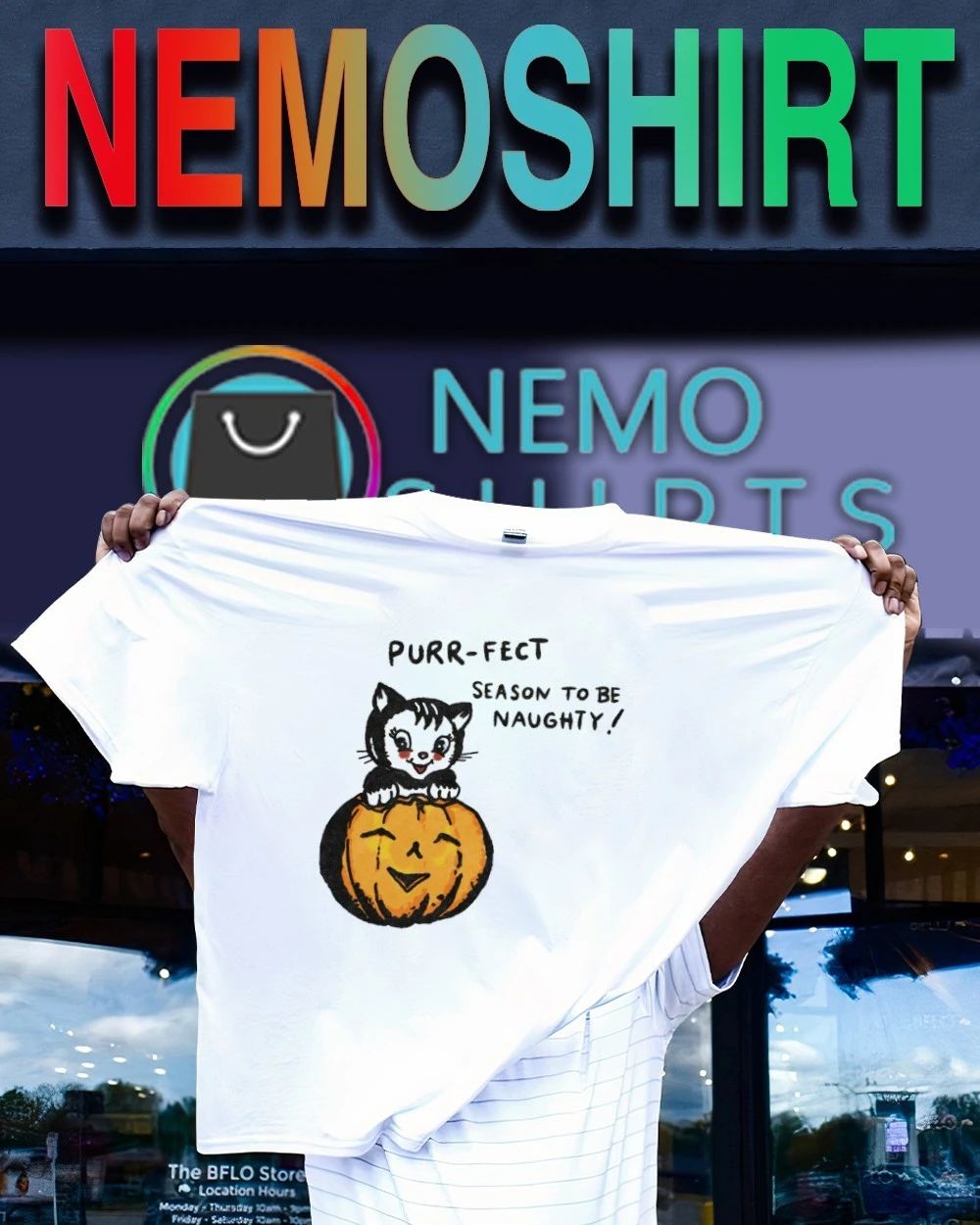 Purr-fect Season to Be Naughty Halloween Cat shirt