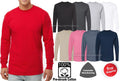 Mens Soft Touch Tee PRE-SHRUNK Cotton Long Sleeve T-Shirt Sizes XS-3XL NEW!
