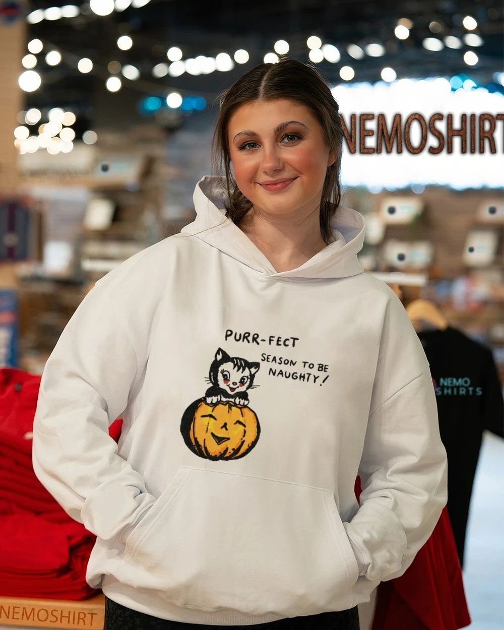 Purr-fect Season to Be Naughty Halloween Cat shirt