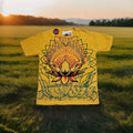 Mirror Brand T Shirt Lotus Flower Meditation  Beach Yoga PsyTrance Festival L
